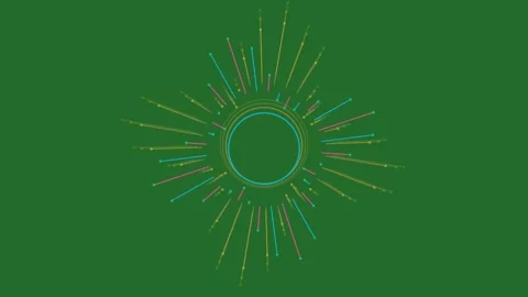 Green Sun on Green Screen Background Horizontal 16:9 Stock Footage 339443751