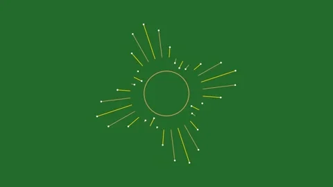 Green Sun on Green Screen Background Horizontal 16:9 Stock Footage 339443754