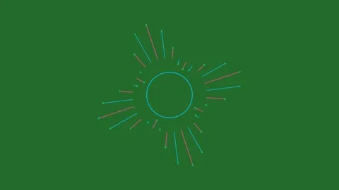 Green Sun on Green Screen Background Horizontal 16:9 Stock Footage 339443766