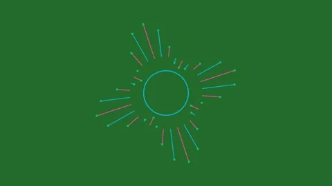 Green Sun on Green Screen Background Horizontal 16:9 Stock Footage 339443769