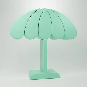Green Sun protective umbrella for beach icon isolated on grey background. L.. Illustrazione stock