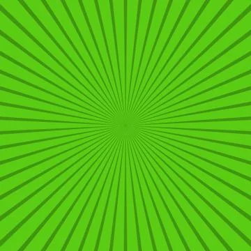 Green sunbeams background. Vector illustration. Stock Illustration