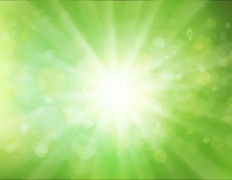 Green Sunburst Background Illustrazione stock