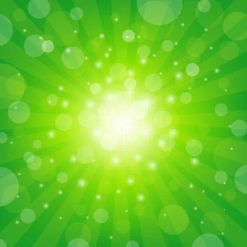 Green Sunburst Background Stock Illustration