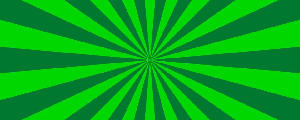 Green sunburst background, radiating rays pattern, lime and forest green desi 스톡 일러스트