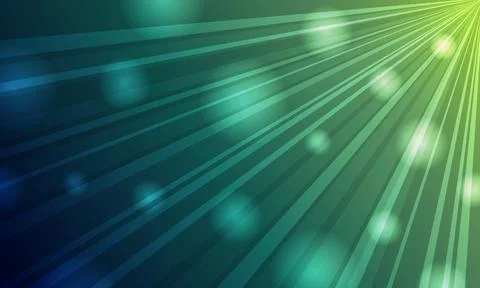 Green sunburst with blur bubble background. Stock Illustration