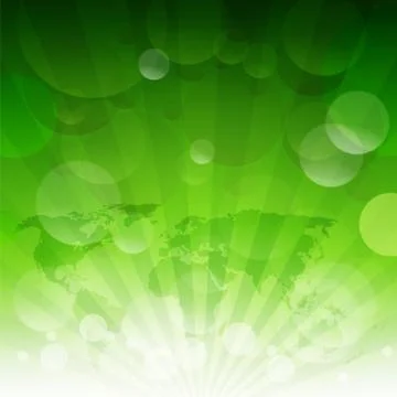 Green Sunburst Eco Background With Gradient Mesh, Vector Illustration Ilustración de archivo