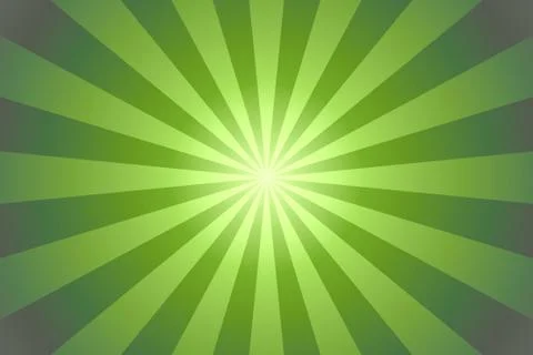 Green Sunburst Stock Illustration