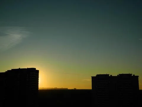 Green sunset Stock-Fotos