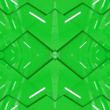 Green surface with white highlights. Beautiful seamless mirrored background.  Stock Illustration