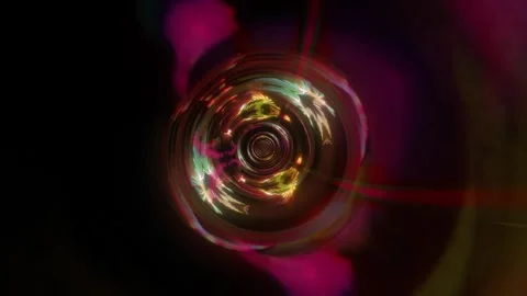 Green Swirl Tunnel VJ Loop Video stock 329988305