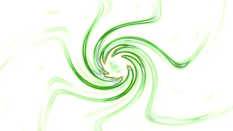 Green Swirl on a White Background 스톡 동영상 131332546