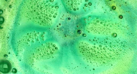Green Swirling Bubbles Stock Footage 57467031