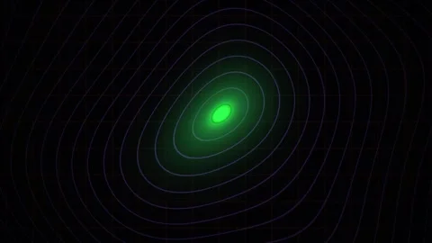 Green swirling patterns on black background with grid lines. Stock Footage 336245309