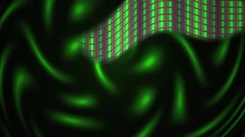 Green swirling patterns with grid texture. Stock Footage 337515337