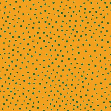 Green Swiss Dots on Yellow vector repeat pattern Stock Illustration