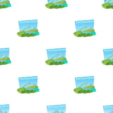 Green Switzerland pattern seamless vector Illustrazione stock