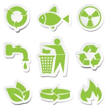 Green Symbols Set Illustration