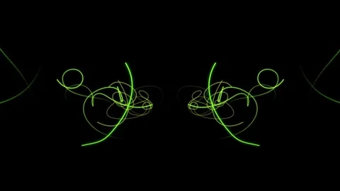 Green symmetrical growing lines background Stock-Footage 70356344