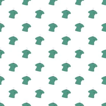 Green t shirt apparel pattern on white background Stock Illustration