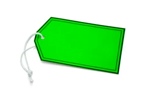 Green tab hanger Stock Photos