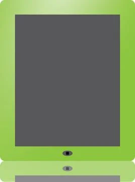 Green tablet Stock Illustration