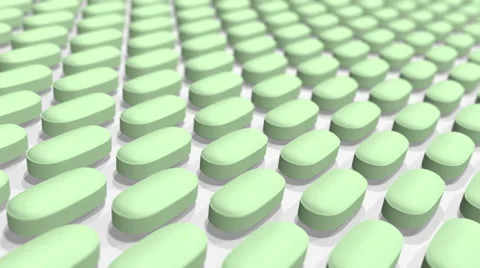 Green tablets Stock Footage 60723449