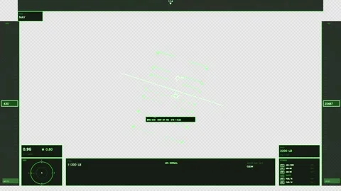 Green Tactical HUD Interface Element Stock Footage 334746207