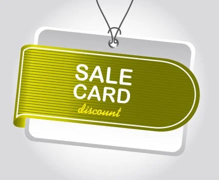 Green tag over silver background, sale card. vector illustration Stockillustratie