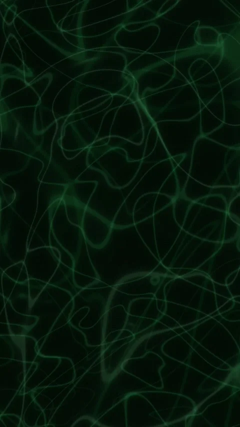 Green Tangled Glowing Lines Abstract Vertical Motion Loop Background Stock Footage 345650588