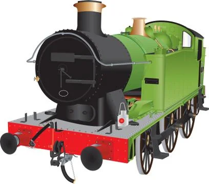 Green Tank Engine Stock Illustration