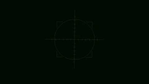 Green Target Reticle on Dark Background Seamless Loop Stock Footage 340651760