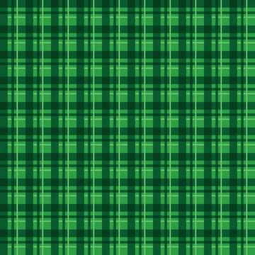 Green tartan plaid seamless pattern, Irish Illustrazione stock
