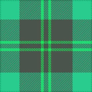 Green tartan seamless vector pattern, fabric check plaid, great for textile Stock Illustration