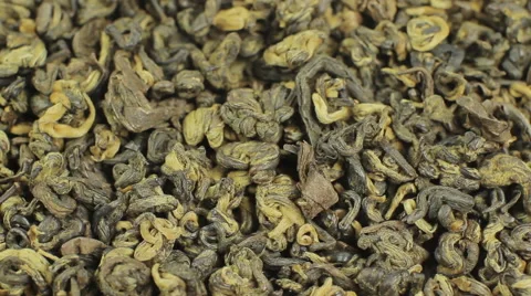 Green tea backdrop close up rotation Video stock 53787941