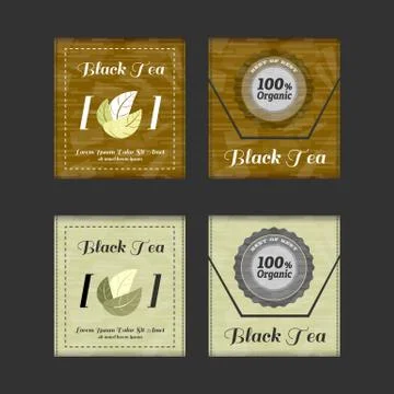 Green tea bag Stock Illustration