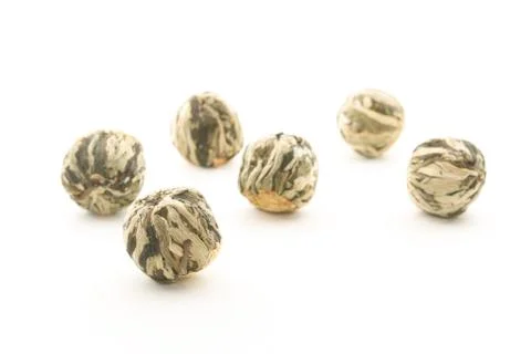 Green tea balls Stock Photos