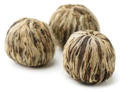 Green tea balls Stock Photos