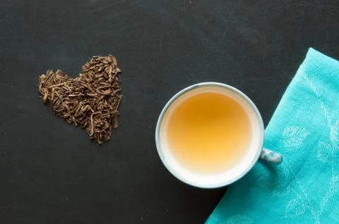 Green tea bancha Stock Photos
