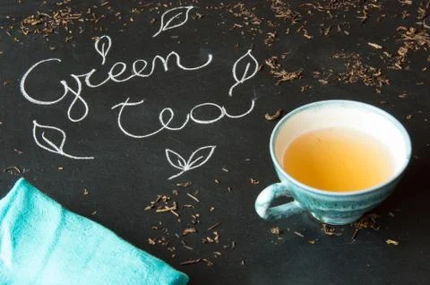 Green tea bancha Stock Photos