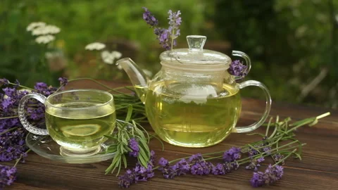 Green tea in a beautiful cup Stock Footage 112603164