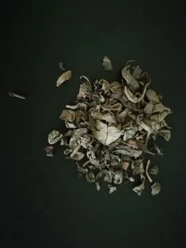 Green tea in black background . Copy space. Stock Photos