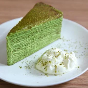 Green tea cake Foto stock