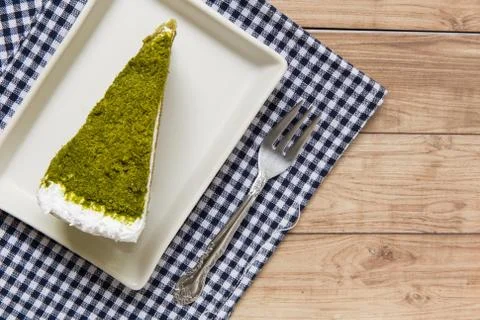 Green Tea Cake Stock Photos