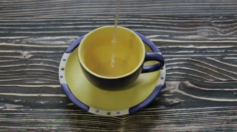 Green tea in a cup Stock-Footage 63268222