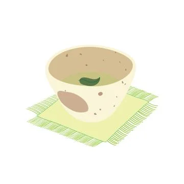 Green tea cup Stock Illustration
