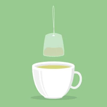Green tea cup Stock Illustration