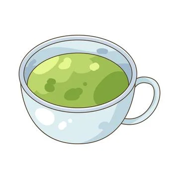 Green tea cup Stock Illustration
