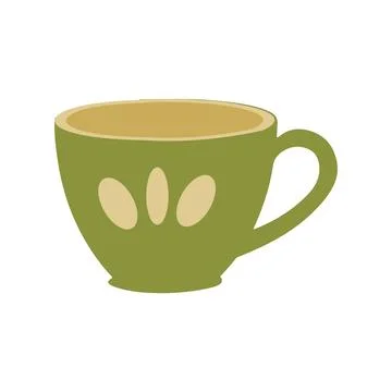 Green Tea Cup Illustration Stock Illustration
