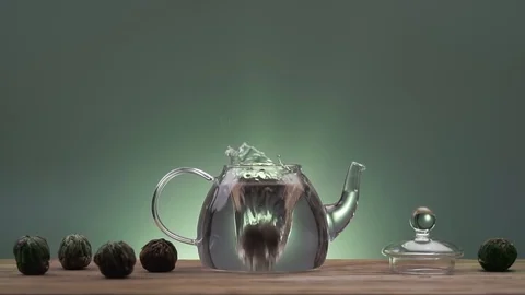 Green Tea flower in slow motion Stock Footage 121035897